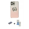 MARSİLYAN™- iPhone 12 Pro Max Kılıf Kutup Yansıma Özel Seri - Şeffaf Royal Nano Ekran Koruyucu + Renkli Kamera Lens Koruma Cam - TU