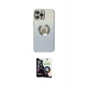 MARSİLYAN™- iPhone 12 Pro Max Kılıf Kutup Yansıma Özel Seri - Şeffaf Temperli Cam Ekran Koruyucu
