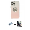 MARSİLYAN™- iPhone 12 Pro Max Kılıf Kutup Yansıma Özel Seri - Şeffaf Temperli Cam Ekran Koruyucu + Mavi Shine Kamera Lens Koruma Cam