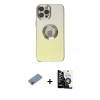 MARSİLYAN™- iPhone 12 Pro Max Kılıf Kutup Yansıma Özel Seri - Şeffaf Temperli Cam Ekran Koruyucu + Shine Kamera Lens Koruma Cam - PE