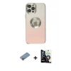 MARSİLYAN™- iPhone 12 Pro Max Kılıf Kutup Yansıma Özel Seri - Şeffaf Temperli Cam Ekran Koruyucu + Shine Kamera Lens Koruma Cam - PE