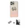 MARSİLYAN™- iPhone 12 Pro Max Kılıf Kutup Yansıma Özel Seri - Şeffaf Temperli Cam Ekran Koruyucu + Shine Kamera Lens Koruma Cam - SABE