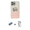 MARSİLYAN™- iPhone 12 Pro Max Kılıf Kutup Yansıma Özel Seri - Şeffaf Uv Polymer Nano Ekran Koruyucu + Shine Kamera Lens Koruma Cam - GD