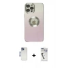 MARSİLYAN™- iPhone 12 Pro Max Kılıf Kutup Yansıma Özel Seri - Şeffaf Uv Polymer Nano Ekran Koruyucu + Shine Kamera Lens - LT