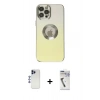 MARSİLYAN™- iPhone 12 Pro Max Kılıf Kutup Yansıma Özel Seri - Şeffaf Uv Polymer Nano Ekran Koruyucu + Shine Kamera Lens - LT