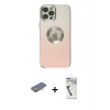 MARSİLYAN™- iPhone 12 Pro Max Kılıf Kutup Yansıma Özel Seri - Şeffaf Uv Polymer Nano Ekran Koruyucu + Renkli Kamera Lens Koruma Cam - TU