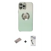 MARSİLYAN™- iPhone 12 Pro Max Kılıf Kutup Yansıma Özel Seri - Şeffaf Uv Polymer Nano Ekran Koruyucu + Shine Kamera Lens Koruma Cam - SABE