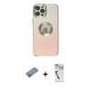 MARSİLYAN™- iPhone 12 Pro Max Kılıf Kutup Yansıma Özel Seri - Şeffaf Uv Polymer Nano Ekran Koruyucu + Shine Kamera Lens Koruma Cam - PE