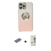 MARSİLYAN™- iPhone 12 Pro Max Kılıf Kutup Yansıma Özel Seri - Siyah 20D Premium Cam Ekran Koruyucu + Renkli Kamera Lens Koruma Cam - TU