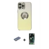 MARSİLYAN™- iPhone 12 Pro Max Kılıf Kutup Yansıma Özel Seri - Siyah 360 Mat Full Body Arka Koruyucu + Renkli Kamera Lens Koruma Cam - YL
