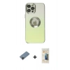 MARSİLYAN™- iPhone 12 Pro Max Kılıf Kutup Yansıma Özel Seri - Siyah 6D Mat Seramik Hayalet Nano Ekran Koruyucu + Shine Kamera Lens Koruma Cam - SH