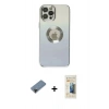 MARSİLYAN™- iPhone 12 Pro Max Kılıf Kutup Yansıma Özel Seri - Siyah 6D Mat Seramik Hayalet Nano Ekran Koruyucu + Shine Kamera Lens Koruma Cam - SH