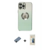 MARSİLYAN™- iPhone 12 Pro Max Kılıf Kutup Yansıma Özel Seri - Siyah 6D Mat Seramik Hayalet Nano Ekran Koruyucu + Shine Kamera Lens Koruma Cam - SH