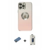 MARSİLYAN™- iPhone 12 Pro Max Kılıf Kutup Yansıma Özel Seri - Siyah Bilvis Hayalet Cam Ekran Koruyucu + Shine Kamera Lens Koruma Cam - GD
