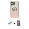 MARSİLYAN™- iPhone 12 Pro Max Kılıf Kutup Yansıma Özel Seri - Siyah Bilvis Hayalet Cam Ekran Koruyucu + Shine Kamera Lens Koruma Cam - MI