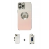 MARSİLYAN™- iPhone 12 Pro Max Kılıf Kutup Yansıma Özel Seri - Siyah Bilvis Hayalet Cam Ekran Koruyucu + Shine Kamera Lens - GD