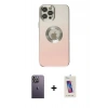 MARSİLYAN™- iPhone 12 Pro Max Kılıf Kutup Yansıma Özel Seri - Siyah Joko 5D Cam + Neon Fosforlu Kamera Lens - BZ
