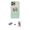MARSİLYAN™- iPhone 12 Pro Max Kılıf Kutup Yansıma Özel Seri - Siyah Joko 5D Cam + Renkli Kamera Lens Koruma Cam - TU
