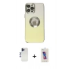 MARSİLYAN™- iPhone 12 Pro Max Kılıf Kutup Yansıma Özel Seri - Siyah Joko 5D Cam + Shine Kamera Lens - LT
