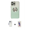 MARSİLYAN™- iPhone 12 Pro Max Kılıf Kutup Yansıma Özel Seri - Siyah Joko 5D Cam + Shine Kamera Lens - LT