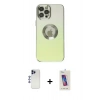 MARSİLYAN™- iPhone 12 Pro Max Kılıf Kutup Yansıma Özel Seri - Siyah Joko 5D Cam + Shine Kamera Lens - LT