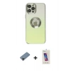 MARSİLYAN™- iPhone 12 Pro Max Kılıf Kutup Yansıma Özel Seri - Siyah Joko 5D Cam + Shine Kamera Lens Koruma Cam - SH