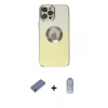 MARSİLYAN™- iPhone 12 Pro Max Kılıf Kutup Yansıma Özel Seri - Siyah Joko Magic 5D Cam + Metal Kamera Lens Koruma Cam - GD