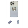 MARSİLYAN™- iPhone 12 Pro Max Kılıf Kutup Yansıma Özel Seri - Siyah Joko Magic 5D Cam + Metal Kamera Lens Koruma Cam - GD