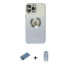 MARSİLYAN™- iPhone 12 Pro Max Kılıf Kutup Yansıma Özel Seri - Siyah Joko Magic 5D Cam + Shine Kamera Lens Koruma Cam - GD