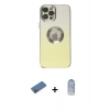 MARSİLYAN™- iPhone 12 Pro Max Kılıf Kutup Yansıma Özel Seri - Siyah Joko Magic 5D Cam + Shine Kamera Lens Koruma Cam - GD