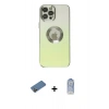 MARSİLYAN™- iPhone 12 Pro Max Kılıf Kutup Yansıma Özel Seri - Siyah Joko Magic 5D Cam + Shine Kamera Lens Koruma Cam - GD