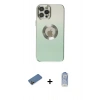 MARSİLYAN™- iPhone 12 Pro Max Kılıf Kutup Yansıma Özel Seri - Siyah Joko Magic 5D Cam + Shine Kamera Lens Koruma Cam - GD