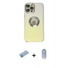MARSİLYAN™- iPhone 12 Pro Max Kılıf Kutup Yansıma Özel Seri - Siyah Joko Magic 5D Cam + Shine Kamera Lens Koruma Cam - MI
