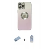 MARSİLYAN™- iPhone 12 Pro Max Kılıf Kutup Yansıma Özel Seri - Siyah Joko Magic 5D Cam + Shine Kamera Lens Koruma Cam - MI