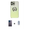 MARSİLYAN™- iPhone 12 Pro Max Kılıf Kutup Yansıma Özel Seri - Siyah Joko Magic 5D Cam + Neon Fosforlu Kamera Lens - MI