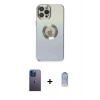 MARSİLYAN™- iPhone 12 Pro Max Kılıf Kutup Yansıma Özel Seri - Siyah Joko Magic 5D Cam + Neon Fosforlu Kamera Lens - MI