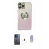 MARSİLYAN™- iPhone 12 Pro Max Kılıf Kutup Yansıma Özel Seri - Siyah Joko Magic 5D Cam + Neon Fosforlu Kamera Lens - MI