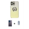 MARSİLYAN™- iPhone 12 Pro Max Kılıf Kutup Yansıma Özel Seri - Siyah Joko Magic 5D Cam + Neon Fosforlu Kamera Lens - MI