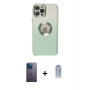 MARSİLYAN™- iPhone 12 Pro Max Kılıf Kutup Yansıma Özel Seri - Siyah Joko Magic 5D Cam + Neon Fosforlu Kamera Lens - MI