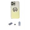 MARSİLYAN™- iPhone 12 Pro Max Kılıf Kutup Yansıma Özel Seri - Siyah Joko Magic 5D Cam + Renkli Kamera Lens Koruma Cam - PE