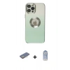 MARSİLYAN™- iPhone 12 Pro Max Kılıf Kutup Yansıma Özel Seri - Siyah Joko Magic 5D Cam + Renkli Kamera Lens Koruma Cam - SI