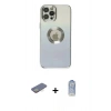 MARSİLYAN™- iPhone 12 Pro Max Kılıf Kutup Yansıma Özel Seri - Siyah Joko Magic 5D Cam + Renkli Kamera Lens Koruma Cam - SI