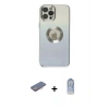 MARSİLYAN™- iPhone 12 Pro Max Kılıf Kutup Yansıma Özel Seri - Siyah Joko Magic 5D Cam + Renkli Kamera Lens Koruma Cam - PE