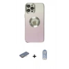 MARSİLYAN™- iPhone 12 Pro Max Kılıf Kutup Yansıma Özel Seri - Siyah Joko Magic 5D Cam + Renkli Kamera Lens Koruma Cam - SI