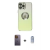 MARSİLYAN™- iPhone 12 Pro Max Kılıf Kutup Yansıma Özel Seri - Siyah Joko Magic 5D Cam + Neon Fosforlu Kamera Lens - SI
