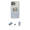 MARSİLYAN™- iPhone 12 Pro Max Kılıf Kutup Yansıma Özel Seri - Siyah Joko Magic 5D Cam + Shine Kamera Lens Koruma Cam - GS