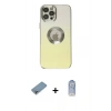 MARSİLYAN™- iPhone 12 Pro Max Kılıf Kutup Yansıma Özel Seri - Siyah Joko Magic 5D Cam + Shine Kamera Lens Koruma Cam - GI