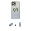 MARSİLYAN™- iPhone 12 Pro Max Kılıf Kutup Yansıma Özel Seri - Siyah Joko Magic 5D Cam + Shine Kamera Lens Koruma Cam - GI