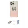 MARSİLYAN™- iPhone 12 Pro Max Kılıf Kutup Yansıma Özel Seri - Siyah Joko Magic 5D Cam + Sierra Blue Shine Kamera Lens Koruma Cam