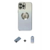 MARSİLYAN™- iPhone 12 Pro Max Kılıf Kutup Yansıma Özel Seri - Siyah Joko Magic 5D Cam + Shine Kamera Lens Koruma Cam - SH